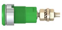 233020-25 Staubli Green Female Banana Socket, 4 mm Connector, Solder Termination, 32A, 1000V, Gold Plating