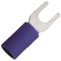 v2-5a JST Crimp Spade Connector, 1mm² to 2.6mm², 16AWG to 14AWG, 5mm Stud Size Vinyl, Blue