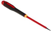 be-8040s Bahco Slotted  Screwdriver, 4 x 0.8 mm Tip, 100 mm Blade, VDE/1000V, 222 mm Overall