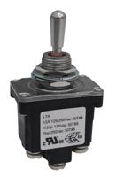 186-247 RS PRO Toggle Switch, Panel Mount, (On)-Off-(On), DPDT, Step Model Terminal, 125, 250V ac