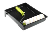 913-2459 Cottam Paint Roller and Tray Kit includes: Cage Frame, Plastic Tray, Polyester Roller Sleeve