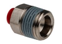 c01250648 Norgren PNEUFIT Series Straight Fitting, Push In 6 mm to R 1/2, Threaded-to-Tube Connection Style
