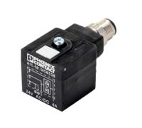 1458538 Phoenix Contact SAC-3P-MR/A-1L-Z SCO Solenoid Valve Connector with Indicator Light, 24 V ac/dc Voltage