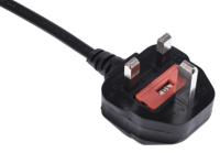 901-0756 RS Pro 2m power cord, C17 to UK Plug (BS 1363), 10 A, 250 V
