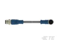 t4162124004-005 TE Connectivity Male/Female 4 way M12 to 4 way M12 Sensor Actuator Cable, 5000 mm