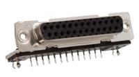 1-106507-2 TE Connectivity Amplimite HD-20 25 Way Right Angle Through Hole D-sub Connector Socket, 2.74mm Pitch