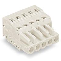 721-104026-000-1 WAGO, 5mm Pitch, 721, 4 Way, Pluggable Terminal Block, Feed Through Plug, Cable Mount, Cage Clamp Termination,