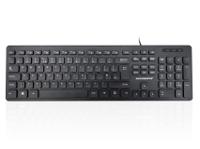 kybac360u-hubblk Ceratech KYBAC360U-HUBBLK Wired USB Multimedia Keyboard, QWERTY (UK), Black