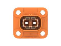1-2103124-1 Deutsch, HVA Series Connector Housing Plug Orange Panel Mount 2 Way, Wire Termination