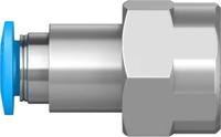 qsf-14-6-b Festo QS Series Straight Threaded Adaptor, G 1/4 Female to Push In 6 mm, Threaded-to-Tube Connection Style, 153024
