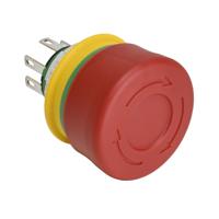 xa1e-bv3sg02tr Idec XA1E Series Push Lock Turn Reset Emergency Stop Push Button, Panel Mount, 16mm Cutout, DPST, IP65, IP67, IP69K