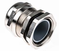 c5232000r SIB SIB-TEC Series Metallic Nickel Plated Brass Cable Gland, M32 Thread, 11mm min., 21mm max., IP68