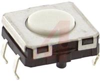 b3w-4005 Omron IP67 Yellow Plunger Tactile Switch, SPST 50 mA @ 24 V dc 0.75mm Through Hole
