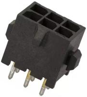 3-794630-6 TE Connectivity Micro MATE-N-LOK Series Straight Through Hole PCB Header, 6 Contact(s), 3 mm Pitch, 2 Row, Shrouded