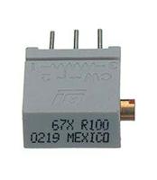 67xr100klf 100kΩ, Through Hole Trimmer Potentiometer 0.5W Side Adjust TT ElectronicsBI, 67