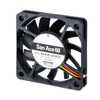 9ga0612l9001 Sanyo Denki San Ace 9GA Series Axial Fan, 12 V dc, DC Operation, 14m³/h, 360mW, 30mA Max, 60 x 60 x 10mm