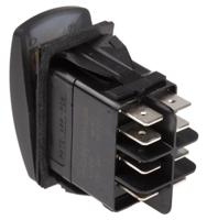 vdbbhypc-xzxxx-1xpto1 Carling Technologies Illuminated DPDT, On-(On) Rocker Switch Panel Mount