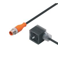 e70224 ifm electronic Male 1 way M12 to Female 1 way Valve Connector Actuator/Sensor Cable, 1.5 m