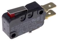 d3v-161-1c5 Omron Short Hinge Lever Micro Switch, Tab Terminal, 16 A @ 250 V ac, SPDT, IP40
