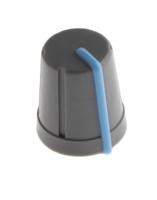 467-5973 RS PRO 13mm Grey Potentiometer Knob for 6mm Shaft D Shaped