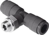qst-v0-g14-10 Festo Tee Threaded Adaptor, Push In 10 mm to Push In 10 mm, Threaded-to-Tube Connection Style, 186340