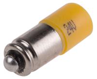 203-622 RS PRO Yellow LED Indicator Lamp, 24V ac/dc, Midget Groove Base, 6mm Diameter, 630mcd