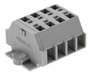 261-104 WAGO  261 Series Grey, 2.5mm², Single-Level, Cage Clamp Termination