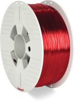 55054 Verbatim 1.75mm Clear Red PET-G 3D Printer Filament, 1kg
