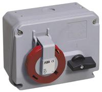 2cma167856r1000-332mhs6w Amphenol Industrial Horizontal Switchable IP67 Industrial Interlock Socket 3P+E, 32A, 380 → 415 V