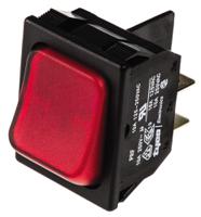 1634201-4 TE Connectivity Illuminated DPST, On-Off Rocker Switch Panel Mount