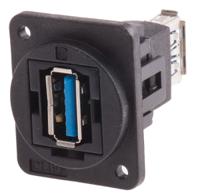 874-1235 RS PRO Straight, Panel Mount, Socket Type A to A 3.0 USB Connector