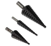4450071 EXACT 3-Piece Step Drill Bit Set for Metal, 30mm Max, 4mm Min, HSS Bits