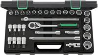 96031439 STAHLWILLE 31-Piece Metric 1/2 in Standard Socket/Bit Set with Ratchet, 12 point; Hex Bit