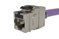 htc-c6as-kj12 HellermannTyton Connectivity HTC Series Single-Port CAT6A Keystone Jack, Cat6a, Shielded