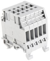 1sna115409r2600 Entrelec Distribution Block, 5 Way, 4mm², 32A, 800 V, Grey