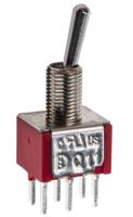 734-7025 RS PRO Toggle Switch, PCB Mount, On-None-On, DPDT, Through Hole Terminal