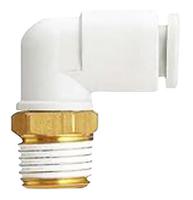 kq2l06-u01a-x35 SMC KQ2 Series Elbow Threaded Adaptor, Uni 1/8 Male to Push In 6 mm, Threaded-to-Tube Connection Style
