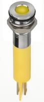 134-5536 RS PRO Yellow Panel Mount Indicator, 2V dc, 8mm Mounting Hole Size, Faston, Solder Lug Termination, IP67