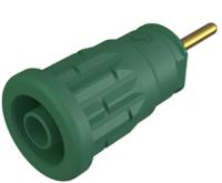 972363104 Hirschmann Test & Measurement Green Female Banana Connector, 4 mm Connector, Solder Termination, 24A, 1kV, Gold Plating