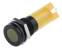 703-8894 RS PRO Yellow Panel Mount Indicator, 24V dc, 14mm Mounting Hole Size, Solder Tab Termination, IP67