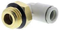 kq2l06-u02a SMC KQ2 Series Elbow Threaded Adaptor, Uni 1/4 Male to Push In 6 mm, Threaded-to-Tube Connection Style