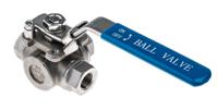 499-1871 RS PRO Stainless Steel L Port, 3 Way, Ball Valve, Threaded, BSPP 3/8in, 68bar Operating Pressure