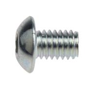 822-9164 RS PRO Bright Zinc Plated Steel Hex Socket Button Screw, ISO 7380, M4 x 6mm