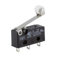 db1c-a1rc ZF Roller Lever Micro Switch, Solder Terminal, 6 A @ 250 V ac, SPDT, IP50