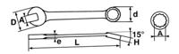 50a-11 SAM Combination Spanner, 11mm, 7/16in, Metric, Height Safe, Double Ended, 148 mm Overall