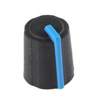 303tp110-006237233 Sifam 11.5mm Black Potentiometer Knob for 6mm Shaft Splined, 3/03/TP110-006/237/233