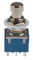 846-6739 RS PRO Push Button Switch, Latching, PCB, 12.2mm Cutout, DPDT