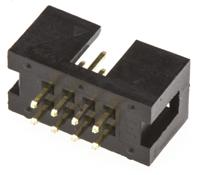 t821108a1s100ceu Amphenol Communications Solutions T821 Series Straight Through Hole PCB Header, 8 Contact(s), 2.54 mm Pitch, 2 Row,