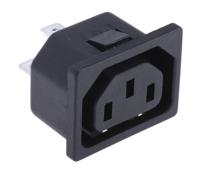 776-9138 RS PRO C13 Snap-In IEC Connector Socket, 15A, 250 V