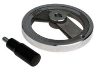 237-552 RS PRO Silver Die Cast Aluminium Hand Wheel, 125mm diameter